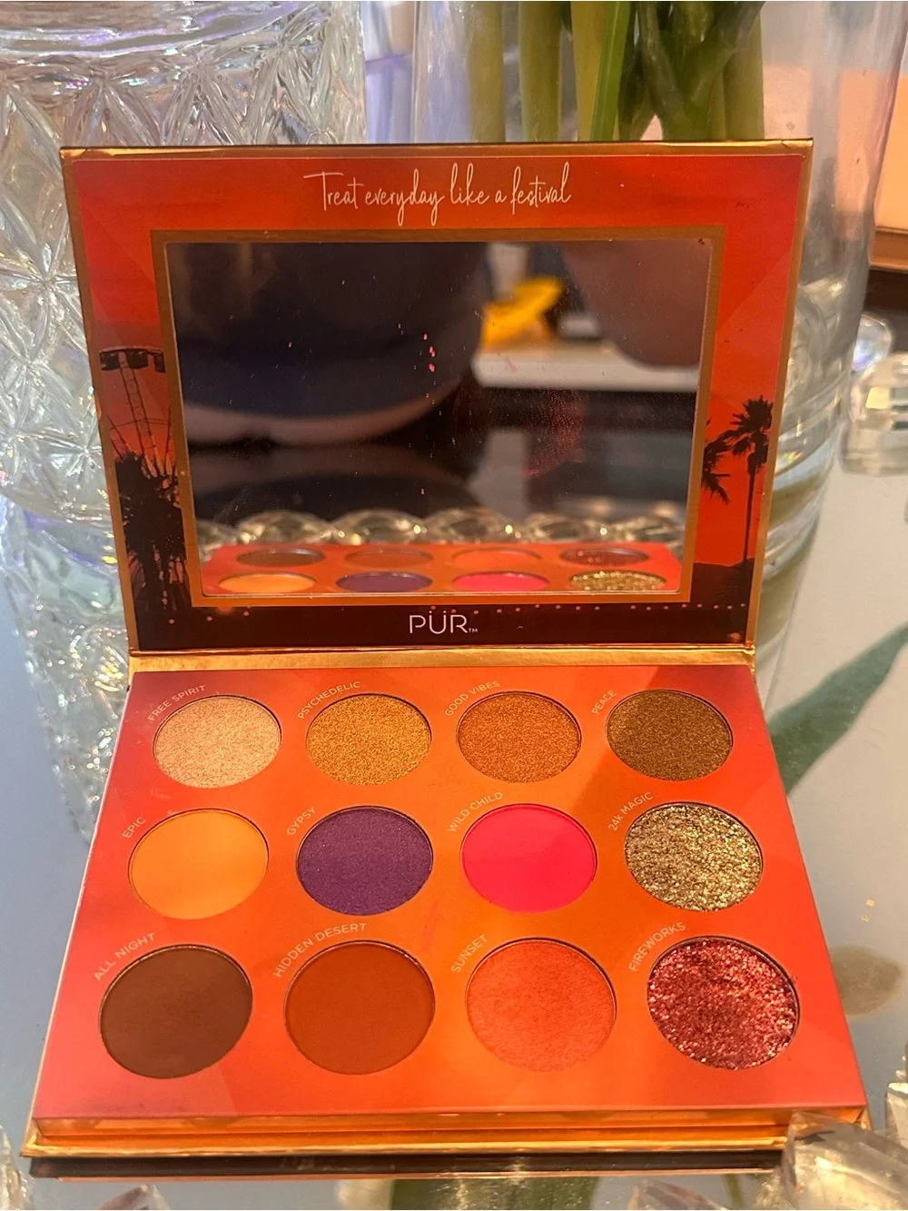 PÜR Festival 12 Shade Eyeshadow Palette NEW NWOB Vegan Cruelty Free Glam Summer